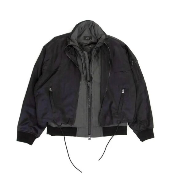 Kith × Ronnie Fieg 2-in-1 Taryn Hooded Bomber Jacket Navy Size M - Picture 1 of 9